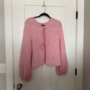 Sézane tie front sweater